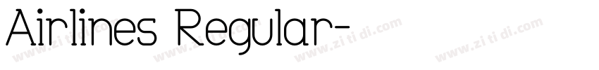 Airlines Regular字体转换